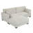Maelina 3-Piece Corduroy Modular Sectional -946834235