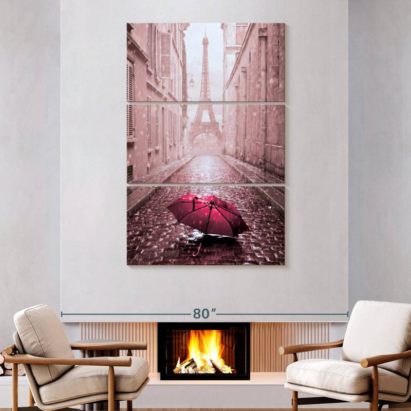 Lilie Pink Paris Alley, 74" H x 48" W