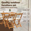 4 - Person Rectangular Solid Wood Patio Dining Set-2094940400