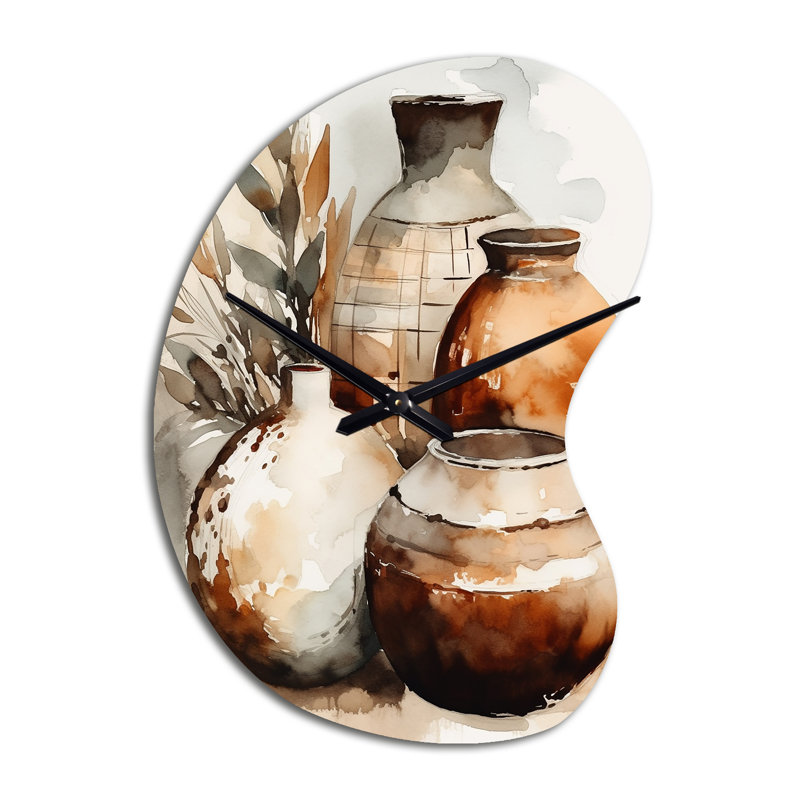 Horloge murale asymétrique en métal Lasser, Grand