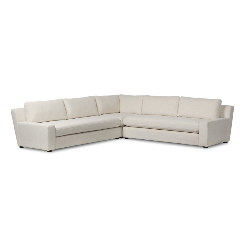 Yelena 3PC Sectional-Surrey Olive, Nomad Snow Performance Crypton