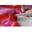 Coussin en velours rouge et rose - 16 x 16