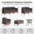 6-Piece Outdoor Patio Set With 360° Swivel Rockers - All-Weather Wicker Conversation 7 Seating-353930110