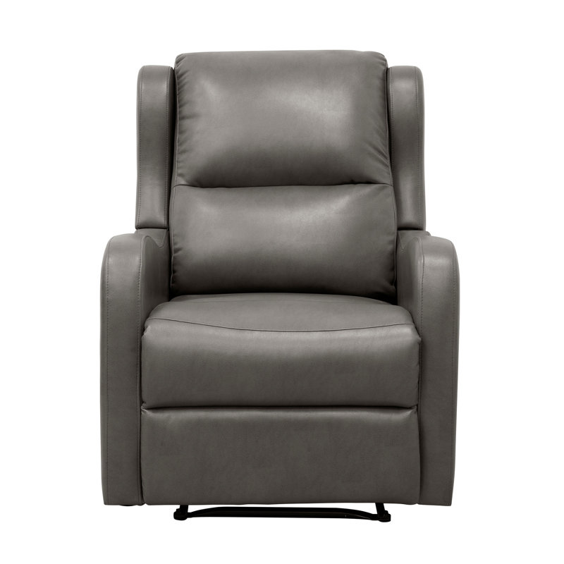 Faux Leather Upholstery Gray Reclining Chair 1Pc Living Room Furniture Comfort Seating, Gray