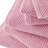 6-Piece 100% Cotton Quick Dry Diagonal Ribbed 6Pcs Towel Set, Pink