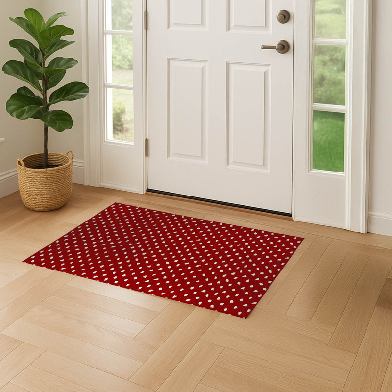 Paillasson Splat Point, Cranberry Red, 60" W x 36" L