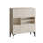 Modern Console Table, Travertine Color, 39.4 x 13.8 x 49.2 inches | 100% Melamine Coated Particle Board, Thickness: 0.7 inches | Numerous Shelves, Wall-Mountable, Elegant Marble Design for Contemporary Living Spaces-1808691045