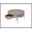 Table basse brun clair et champagne