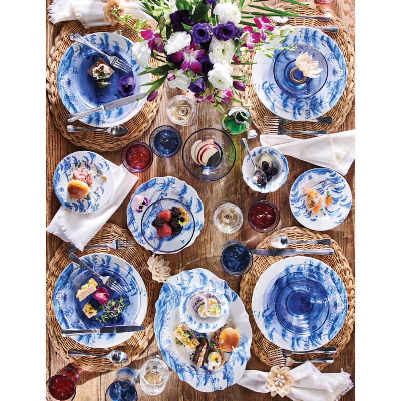 Country Estate Side/Cocktail Plate, Delft Blue/White