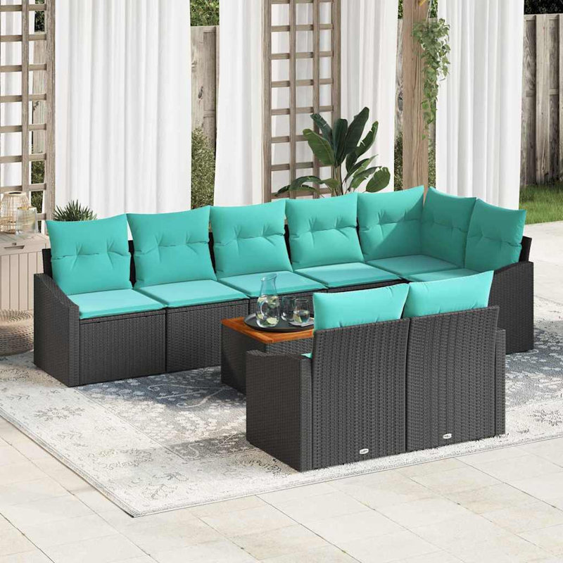 Ensemble de canapé de jardin avec coussin 9 pièces vidaXL
