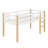 Solid Wooden, Rubber Wooden  Loft Bed With Ladder, Bed Platform Of Strengthened Slats-730774169