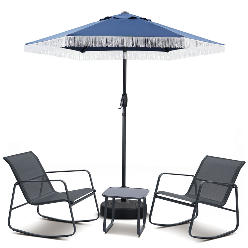 Ensemble bistro 4 pièces avec parasol