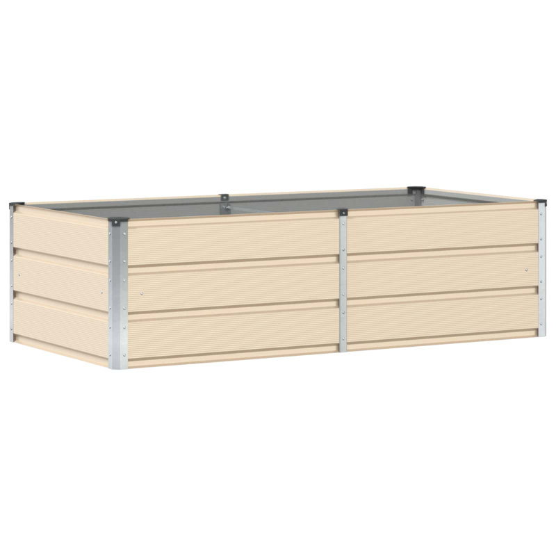 Planter Steel, 45cm H x 160cm W x 40cm D, Ivory