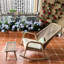 Chaise berçante en rotin