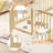 8-panel Solid Pine Wood Baby Playpen - Foldable Safety Gate For Toddlers, Portable Play Yard & Nursery Room Divider, Natural Finish