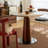 White&Walnut&Black Rectangular Sintered Stone Dining table