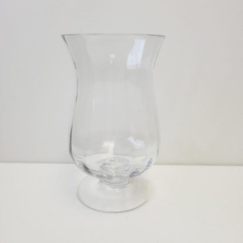 Vase de table en verre transparent 8 po