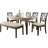 Hendry Marble Top Four Leg Dining Set