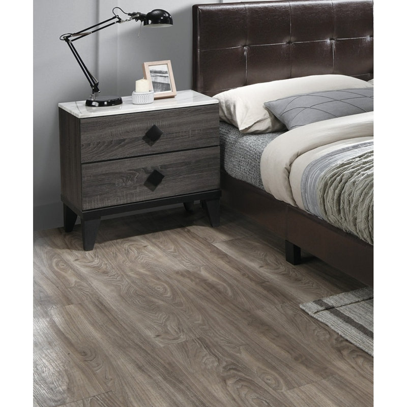 Table de chevet contemporaine, Gris