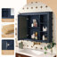 Armoire à pharmacie de 35 po, armoire de rangement murale pour salle de bain, armoire de salle de bain moderne avec miroir, armoire à miroir avec 6 tablettes ouvertes-1781345815