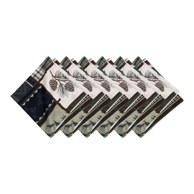 20" Greenstone Pines Cloth Napkins, Set of 6