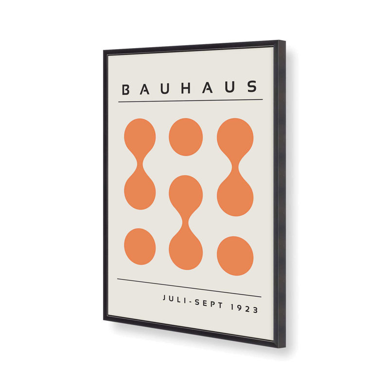 Orange Bauhaus, impression encadrée, Reproduction encadrée sans passe-partout, Zinc patiné, H 37,25 po x l 25,25 po
