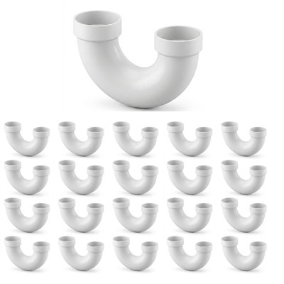 1-1/2 in. PVC DWV Return Bend H x H, White PVC Drain, Waste & Vent Fitting, (20 Pack)