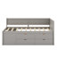 Lit de jour avec tiroirs et tablettes-443369930