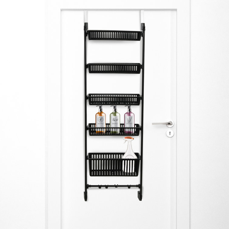 Rebrilliant 8 Tier Metal Cabinet Door Organizer, Closet Seasoning Jars Storage  Rack Adjustable Shelf Height, Black & Reviews