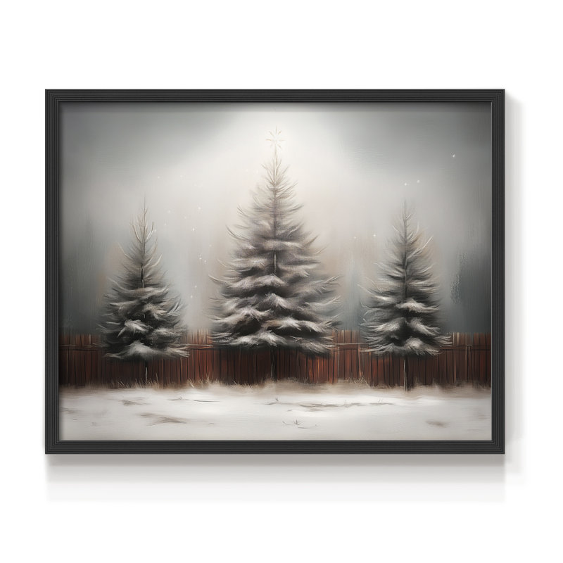 «Chirstmas Art» - DCCCLxxx - Reproduction encadrée - Restickable, H 11 po x l 14 po, Noir