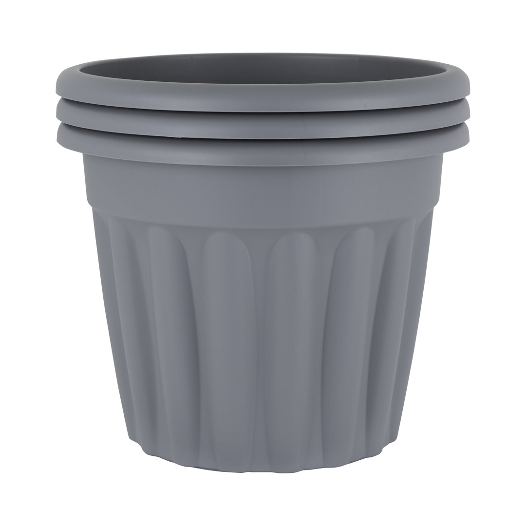 Wham Vista Round Planter Upcycle Grey