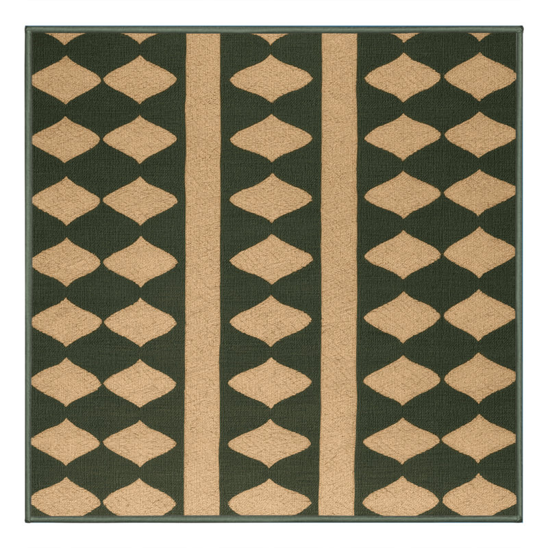Tapis vert en treillis lavable à la machine, Carré 3 pi