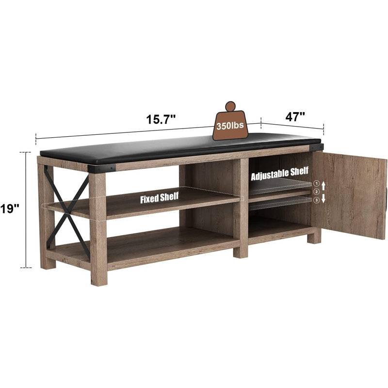 Banc de rangement pour chaussures Jaiah