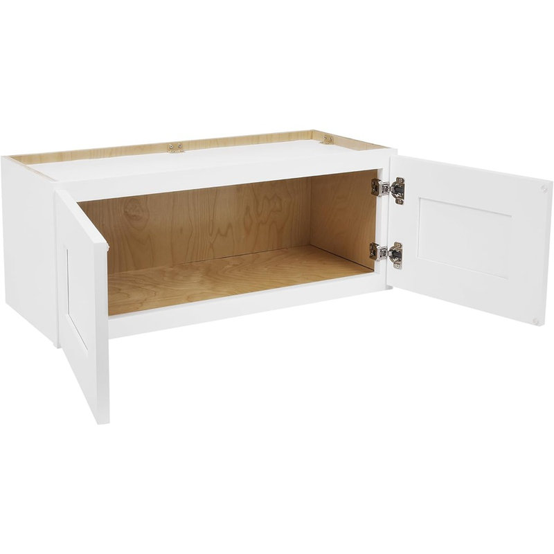 Shaker Wall Cabinet - White - Ready-To-Assemble, Kitchen/Laundry/Bathroom Storage, Wall-Mounted, Shaker Style