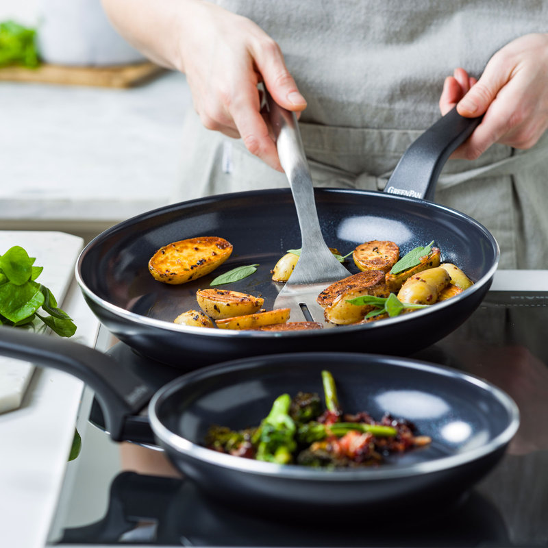GreenPan Essence PFAS Free Non Stick Frypans Set 24 & 28cm