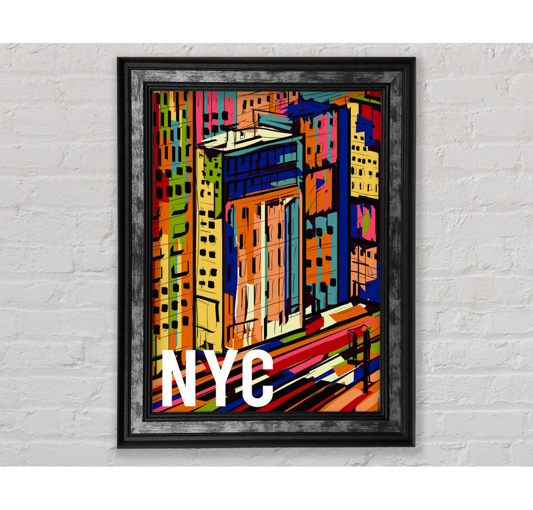 NYC Colourful City - Einzelne Bilderrahmen Kunstdrucke