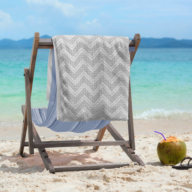 Serviette de plage Stephenie, Gris / argent