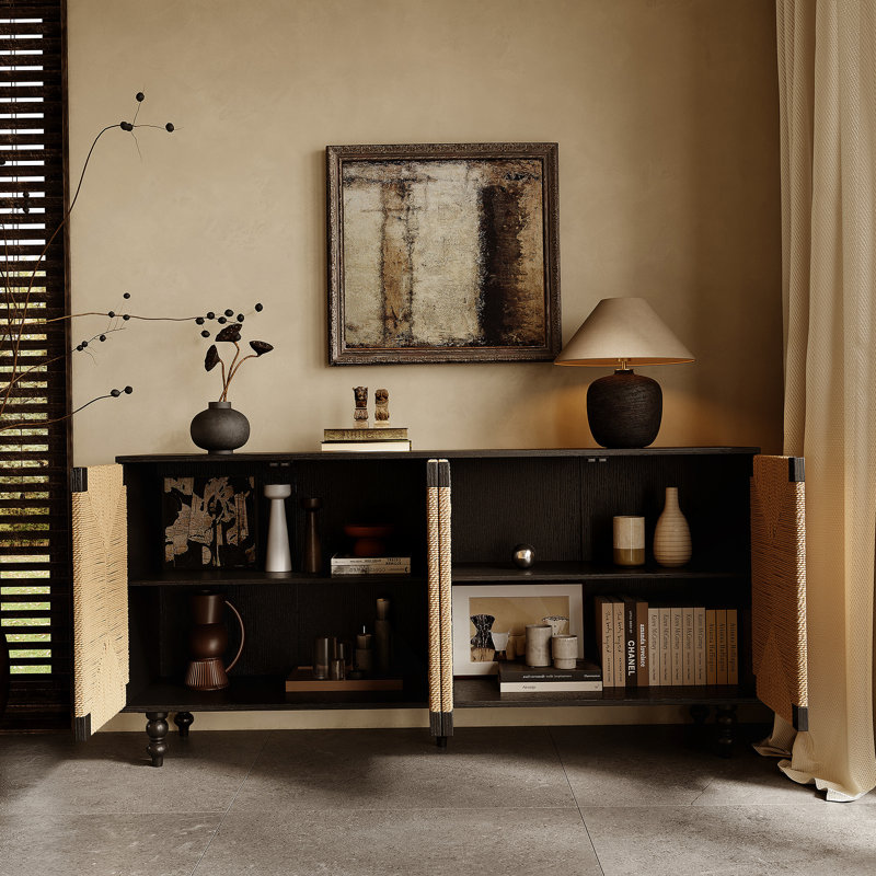 Meuble télé avec rangement Buffet Accent Natural