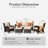 Patio Rattan Sofa Seating Group with Cushions-941621727-1044144979