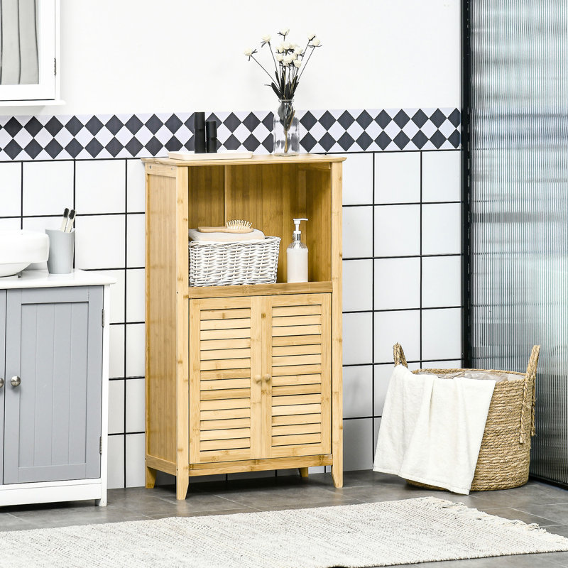 Armoire de rangement By - Maximisez la fonctionnalité et la beauté de votre salle de bain et de votre salon avec des portes à tablettes multiples, un rangement naturel bien organisé