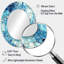 Océan bleu mosaïque turquoise - miroir tropical, miroir mural bleu unique, impression d'art en métal-122497349-122497352