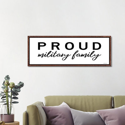 Proud Military Family 1 Piece Panoramic Wall Art on Canvas