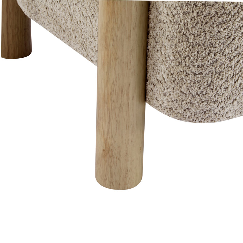 Fauteuil d'appoint rembourré Boucle, Wheat