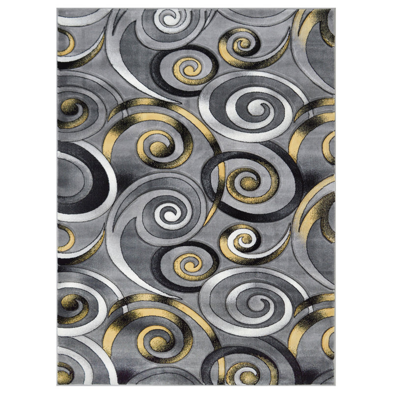 Aireyana Abstract Indoor Rug, Rectangle 5' x 7'