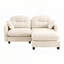 Canapé modulaire en chenille 2 places avec 2 coussins et repose-pieds-144501635-144501660-144501632