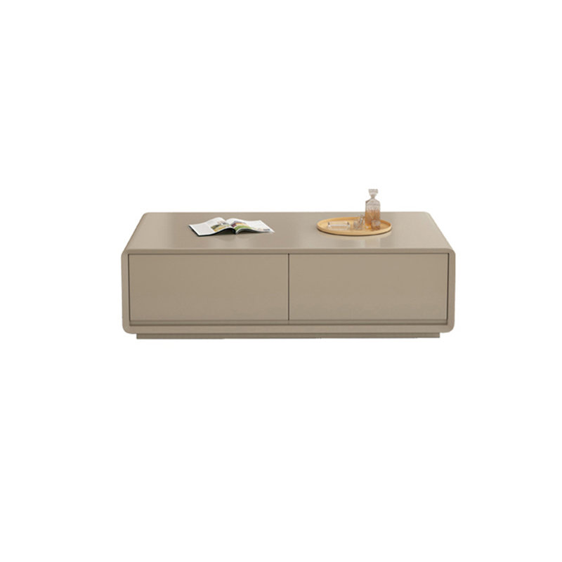 Solid Wood Coffee Table with Enclosed Drawers, 13.78" H x 47.24" L x 23.62" D