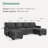 U-shaped Sectional Reversible Storage Sectional Sofa-97015771