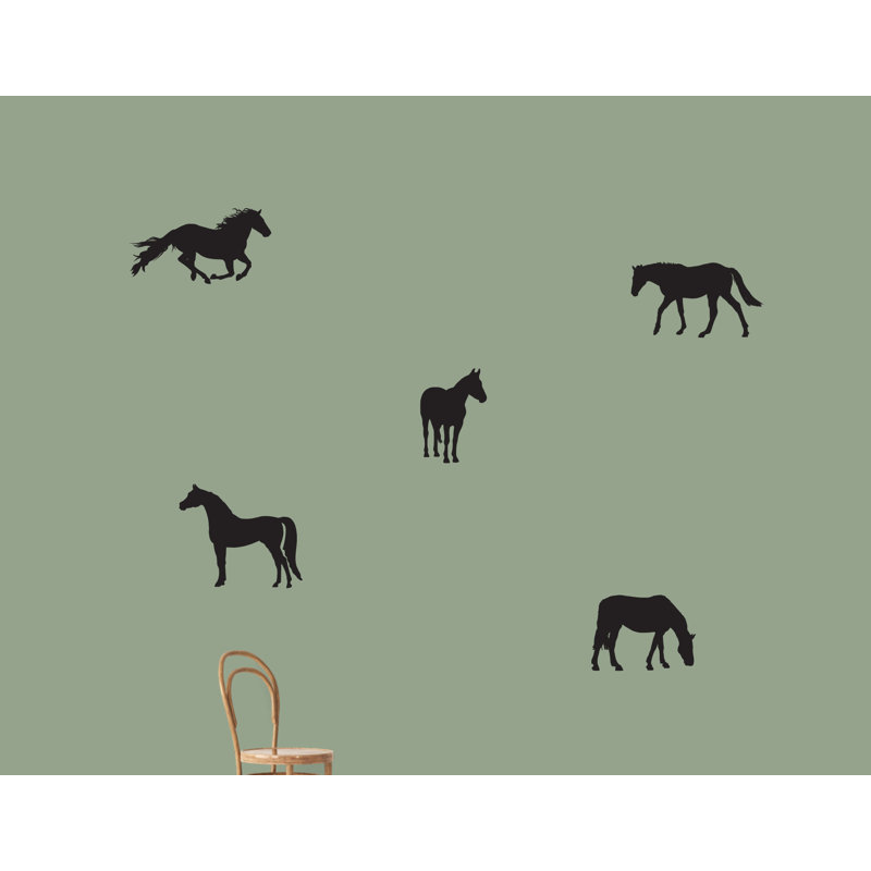 Animals Non-Wall Damaging Wall Decal, Black