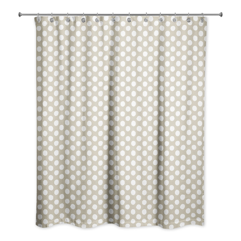 Rideau de douche Sandlin, Brun / Blanc