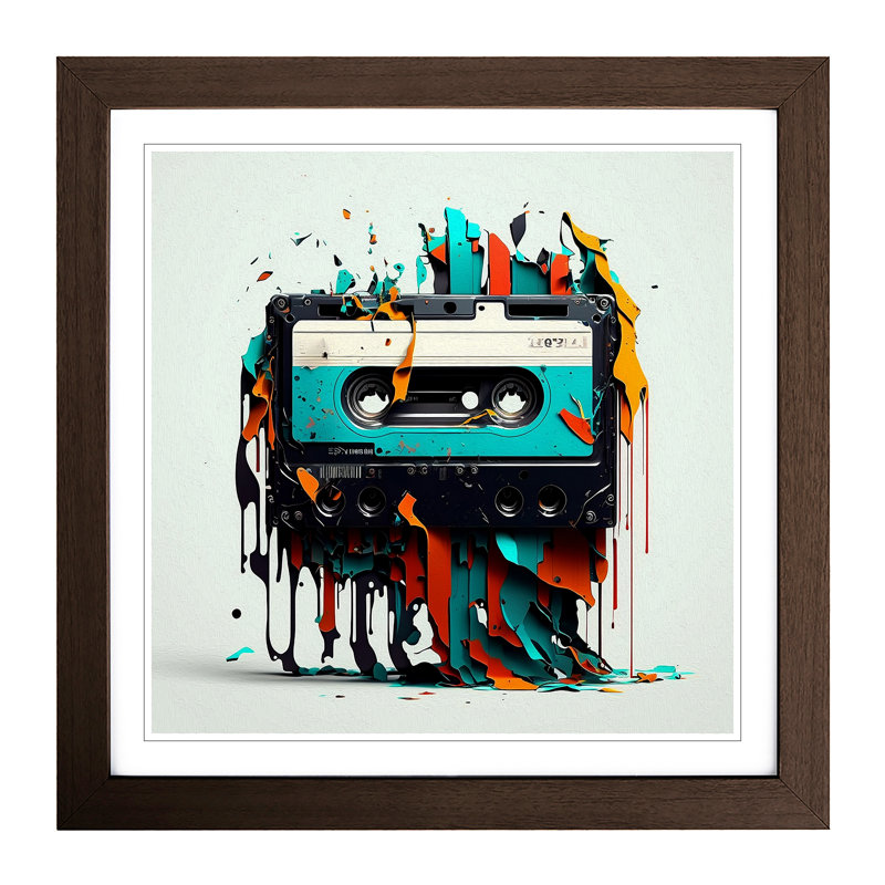 Single Picture Frame Print on Wood, Walnut